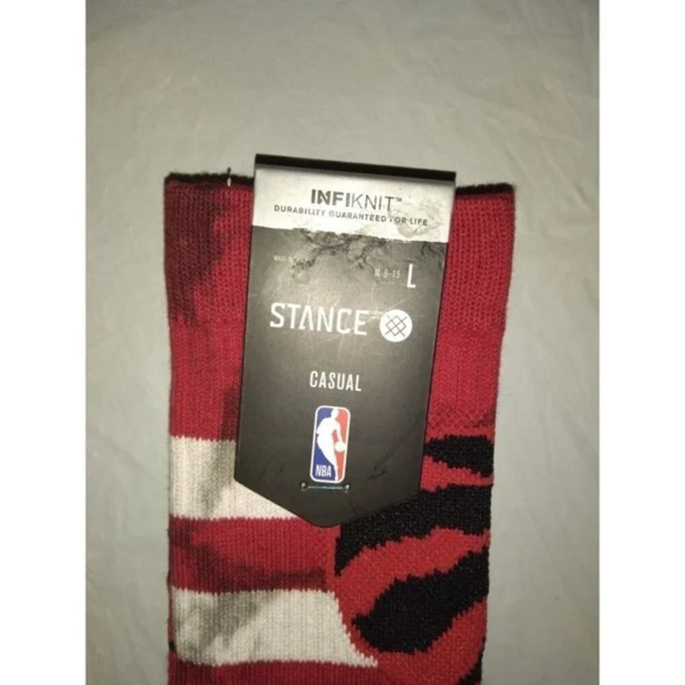 Stance Toronto Raptors Dyed Crew Socks | L (Men 9-13 / Women 11-14) NWT